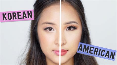 Korean Vs American Makeup Tranformation Youtube