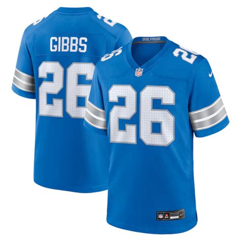 Jahmyr Gibbs Detroit Lions Nike Youth Game Jersey Blue