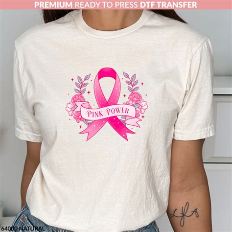 Pink Power Breast Cancer Dtf Transfer