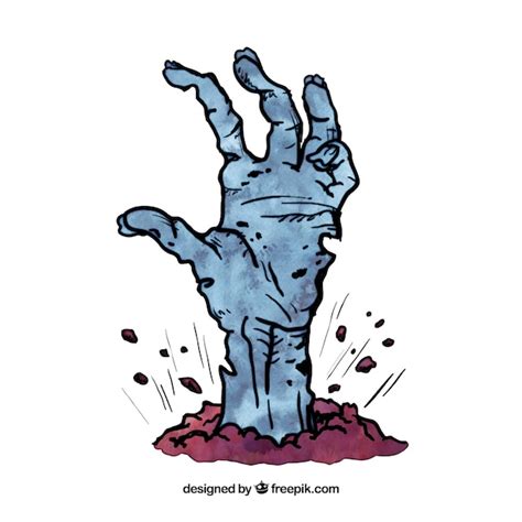 Mano De Zombie Muerto Vector Premium