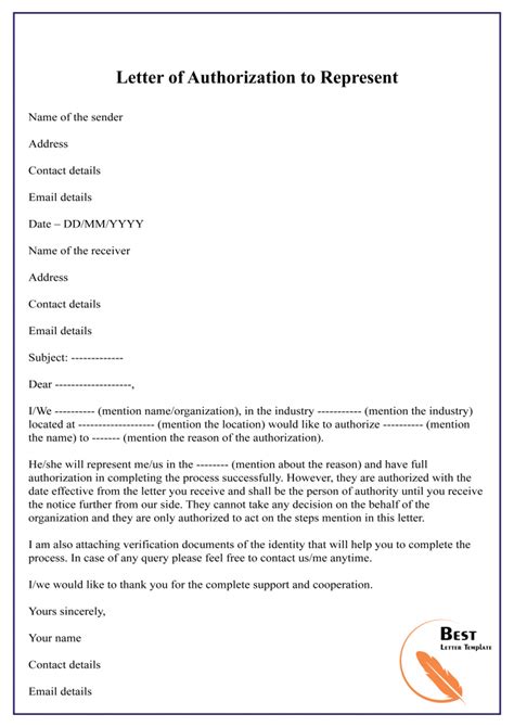 6 Free Authorization Letter Template PDF Word Doc