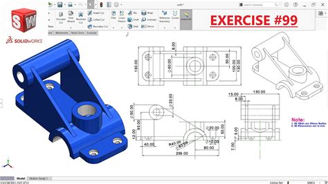 Solidworks Tutorial For Beginners Exercise 99 Youtube