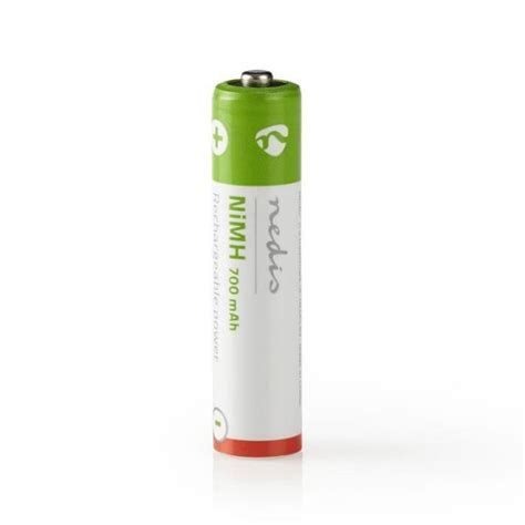 NEDIS Pile Rechargeable Ni MH AAA 1 2 V 700 mAh 4 pièces