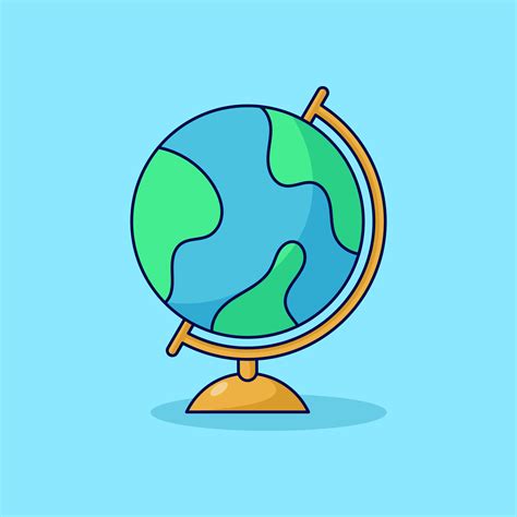 Colorful Globe Doodle Cartoon Illustration 11382365 Vector Art At Vecteezy