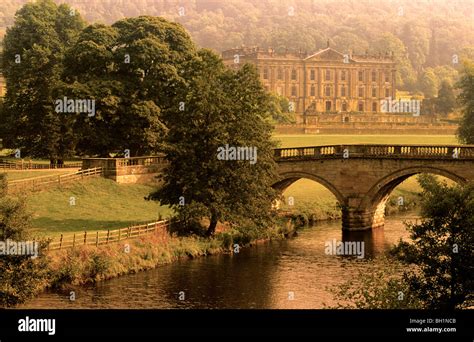 Europe England Derbyshire Chatsworth House Stock Photo Alamy