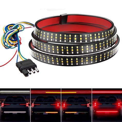 Tailgate Light Bar Inch Triple Row Pcs Led Truck Tailgate Strip