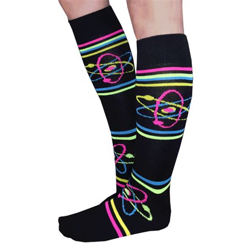 Funky Neon Atomic Knee Highs Made In Usa Socks Knee High Socks