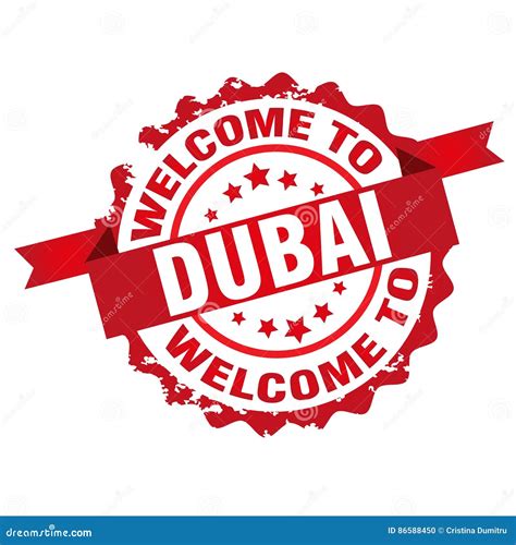 Welcome To Dubai Poster With Set Of Hand Drawing Symbols Icons Of Dubai