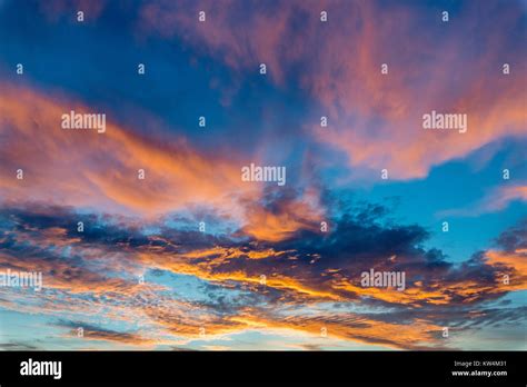 Sunset sky with clouds Stock Photo - Alamy