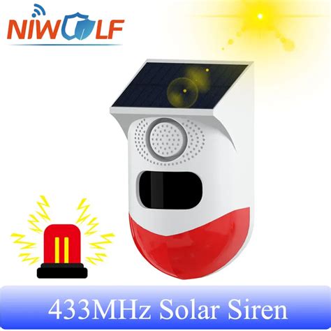 Sir Ne Stroboscopique Solaire Sans Fil Mhz D Tecteur Infrarouge