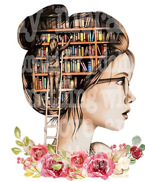 Just A Girl Who Loves Books Brunette No Background Library Png Etsy Canada