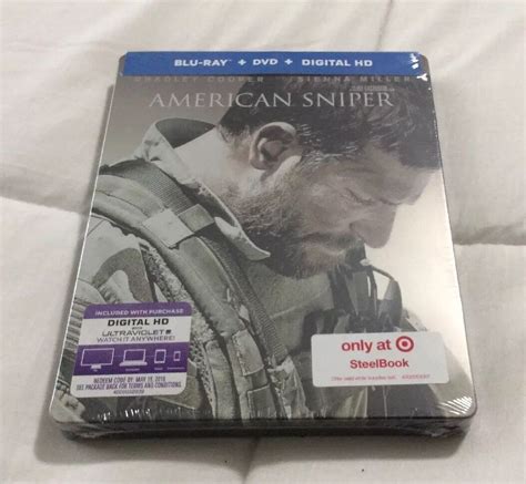 AMERICAN SNIPER STEELBOOK Target Excl Blu Ray DVD Digital HD BRADLEY