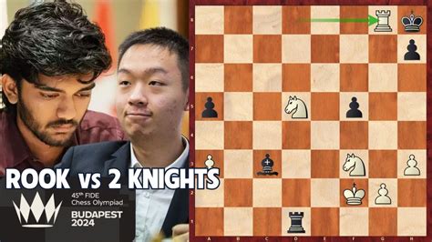 A Rook Against Two Knights Endgame D Gukesh Vs Wei Yi Chess Olympiad