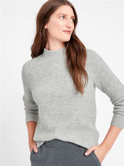 Aire Waffle Knit Sweater Banana Republic