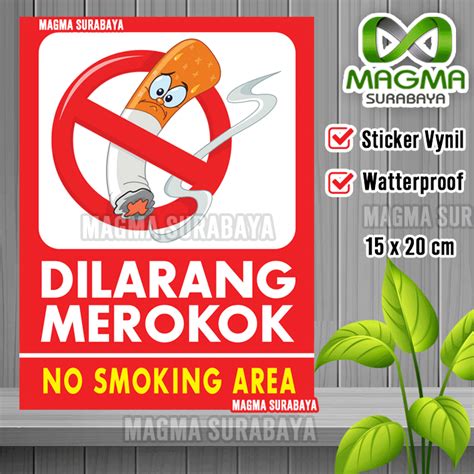 Jual Stiker Dilarang Merokok No Smoking Shopee Indonesia