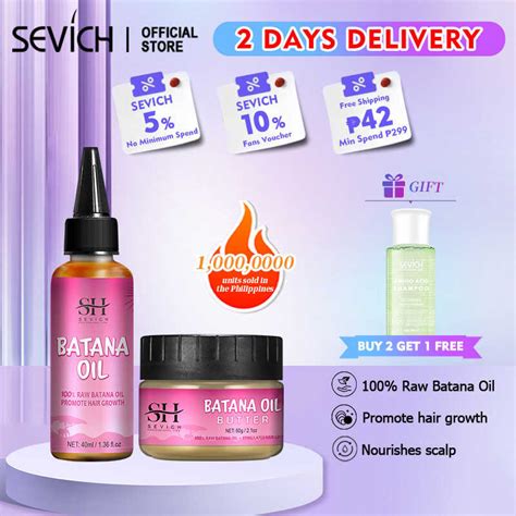 Sevich Batana Oil Hair Grower Oil 40ml And Batana Butter Hair Mask 60g Shopee Philippines