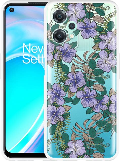 Cazy Hoesje Geschikt Voor Oneplus Nord Ce Lite Purple Flowers Bol