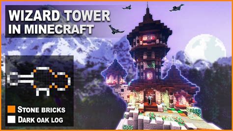 Minecraft How To Build A Wizard Tower Tutorial Youtube Wizard S Tower Minecraft