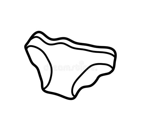 Female Panties Vector Linear Icon In Flat Style Isolated On White