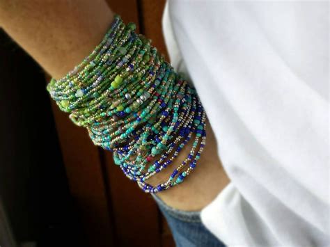 Santorini Beaded Wrap Bracelet Long Seed Bead Etsy Australia