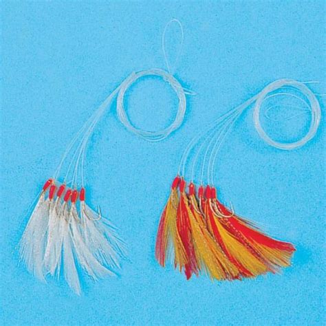 PLUMES DE MER FINE PÊCHE 3 HAMEÇONS N 6 FLASHMER