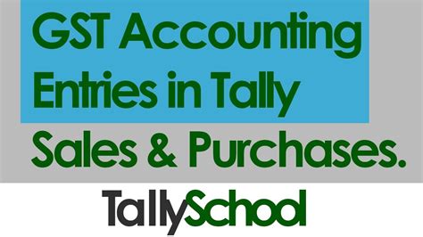 Gst Accounting Entries In Tally Sales Purchases Automatic Gst