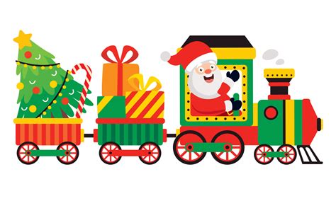 Christmas With Santa Claus In Train 10721701 Vector Art at Vecteezy