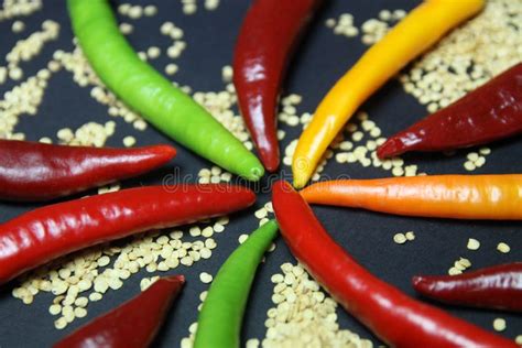 Hot Chilli Pepers Stock Photo Image Of Black Organic