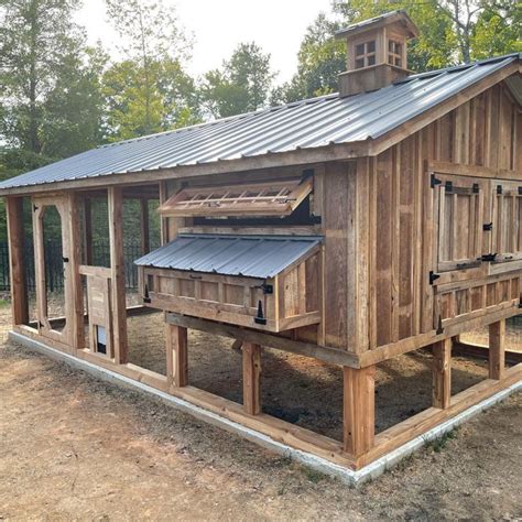 Red Cedar Framed 10x18 Carolina Coop With Reclaimed Barn Wood