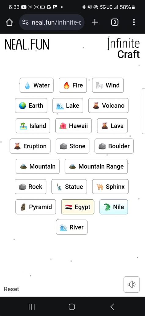 Crafting until I can't craft with the items on my screen : r/infinitecraft