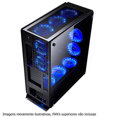 Gabinete Gamer Redragon IronHide Chroma Full Tower 6 Fans RGB Lateral E