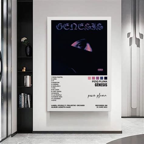 Doopz Peso Poster Pluma Génesis Album Cover Posters For Room Aesthetic