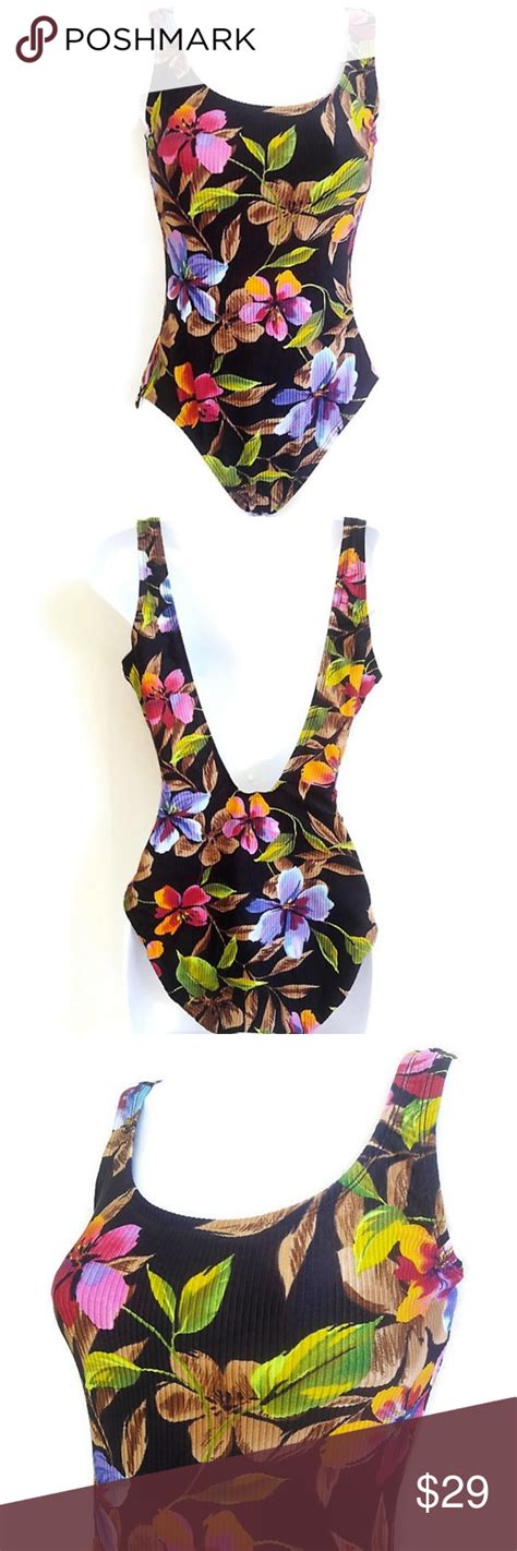 Catalina Swimsuit Modest Shelf Bra Tropical 1x 16w Tropical Floral