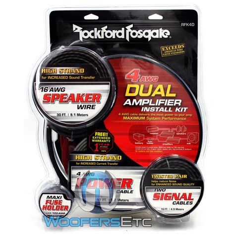 Rfk D Rockford Fosgate Awg Complete Dual Amplifier Installation Kit