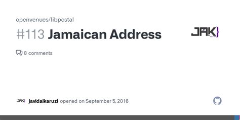 Jamaican Address Issue Openvenues Libpostal Github