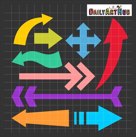 Arrow Shapes Clip Art Set – Daily Art Hub // Graphics, Alphabets & SVG