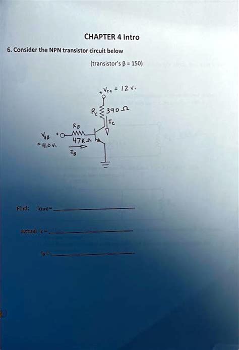 SOLVED CHAPTER 4 Introduction Consider The NPN Transistor Circuit