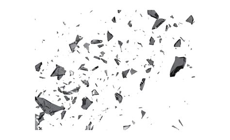 Shattered Glass Clear Fragments Cracked Surface Transparent Png