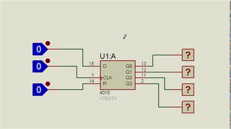 Cd4015 Example Circuit Proteus Simulation Youtube