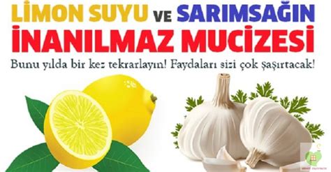 Limon suyu ve sarımsak gücü Kolay Yemek Tarifleri