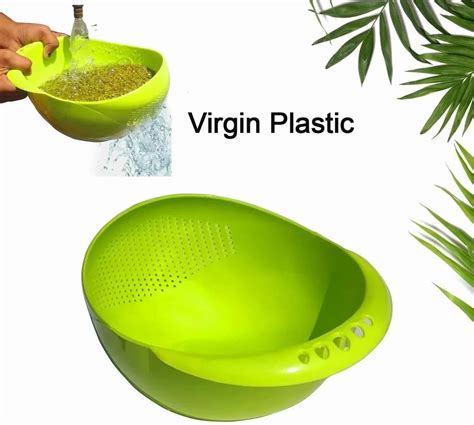 Green Plastic RICE BOWL STRAINER 0081 At Rs 15 Piece In Rajkot ID