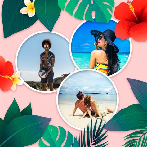 Tropical Collage Design Template Pixiz