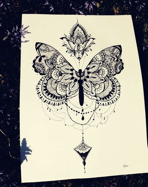 Butterfly Mandala Tattoo, Mandala Tattoos For Women, Butterfly Tattoos For Women, Hip Tattoos ...