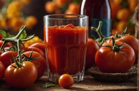 Premium Photo Vibrant Photo Of Tomato Juice I