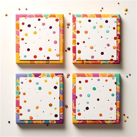 Premium Photo Frame Of Recycled Cereal Box Paper With Colorful Cereal