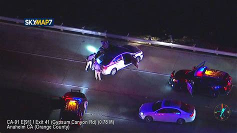 Stolen Car Chase Ends In Crash On Eb 91 Freeway Near Anaheim Corona