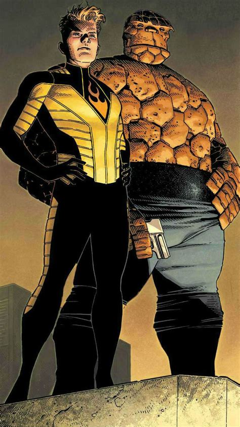 Human Torch And The Thing By Jim Cheung Marvel Comics Superheroes