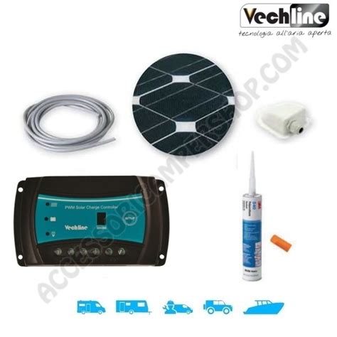 PANNELLO SOLARE VECHLINE POTENZA 140W CON NUOVO REGOLATORE DI CARICA