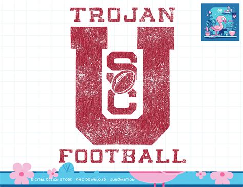 USC Trojans Vintage Football Logo White Officially Licensed - Inspire Uplift