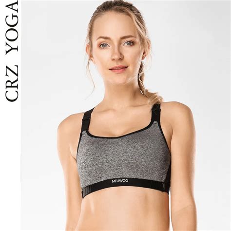 Crz Yoga Womens High Impact Racerback Padded Ultra Support Cool Pro Sports Bra In Sports Bras